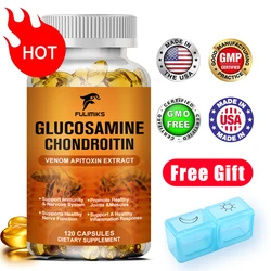 Glucosamine Chondroitin Capsules Vitamin C Nutrition Dietary Supplement Bone Knee Back Health Joints Mobility