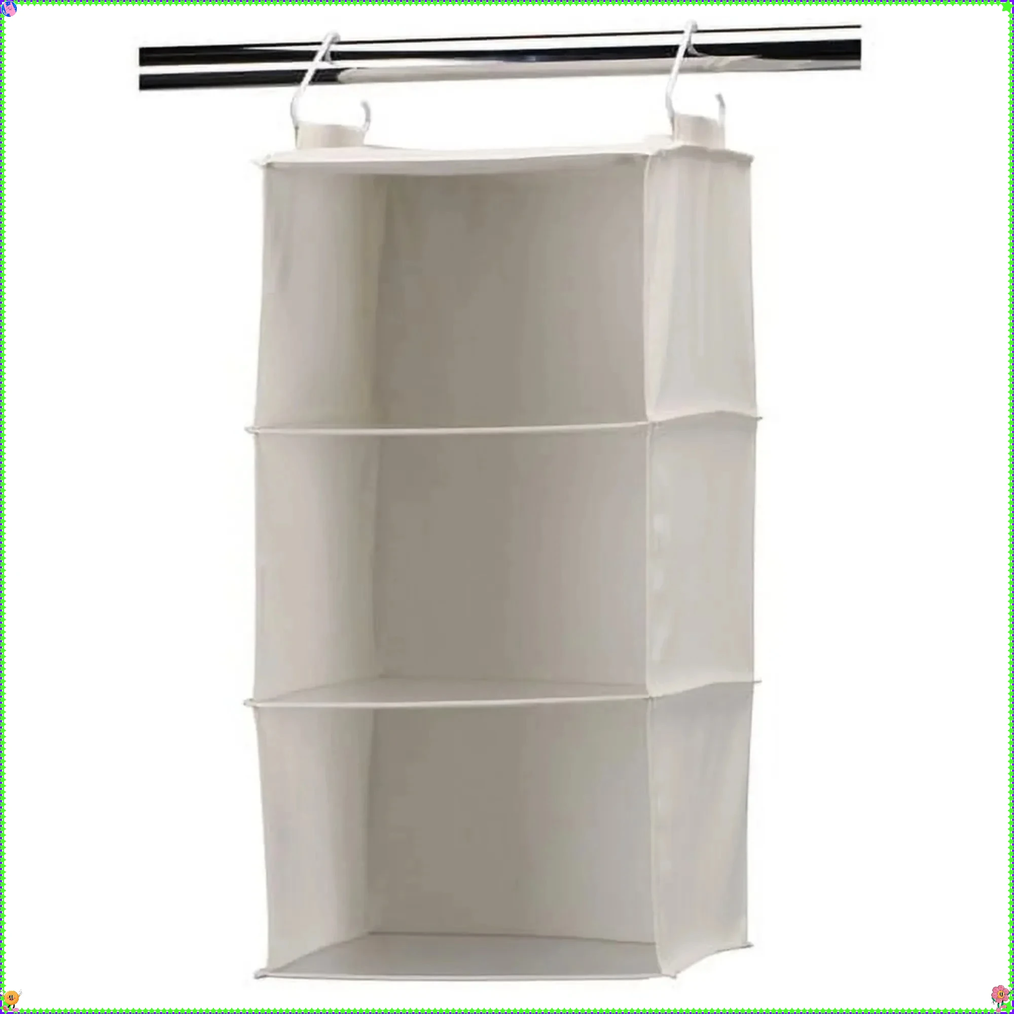 منظم خزانة معلق من القماش الطبيعي مقاس 24 بوصة للقمصان والسترات المطوية