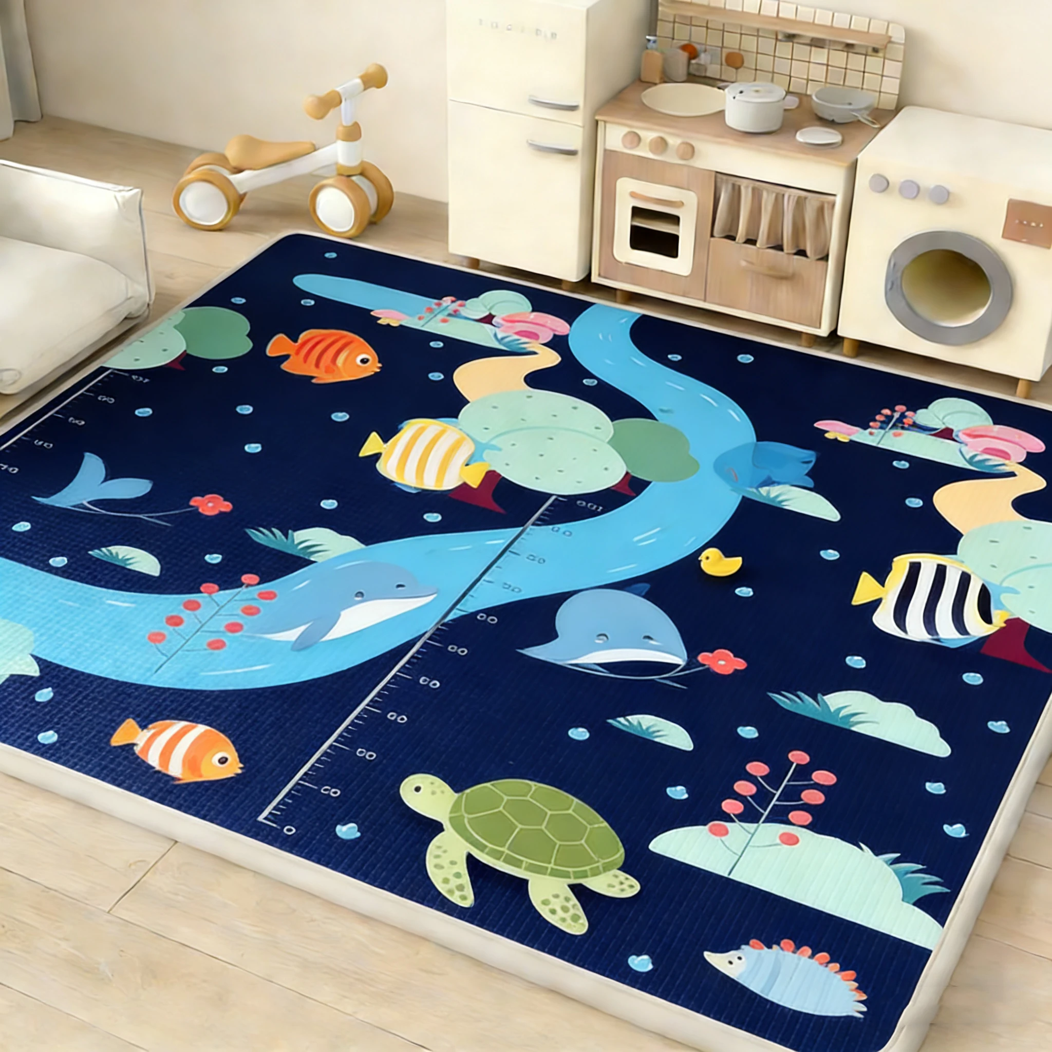 1cm EPE Play Mat for Children's Safety Mat Large Size  Environmentally Friendly Thick Baby Crawling Play Mats Folding Mat Carpet