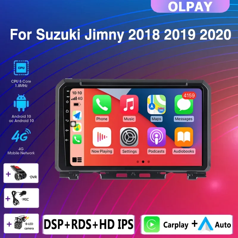 

2DIN Auto Android 12.0 Car Radio Multimedia Player 4G Carplay GPS Navigation RDS DSP for Suzuki Jimny 2018 2019 2020