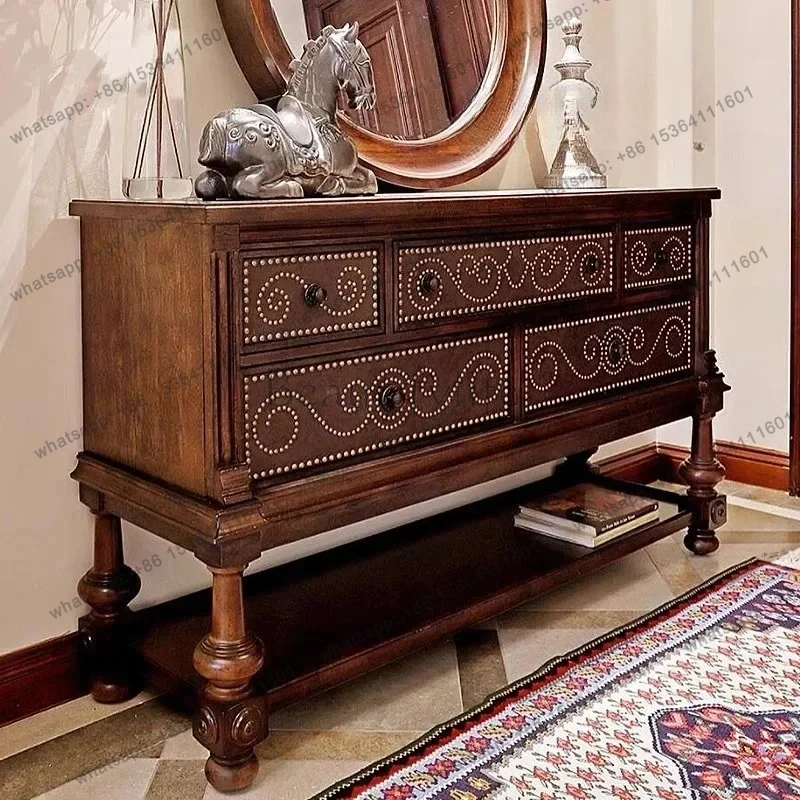 

yj57 Американский декоративный шкаф Французский ретро старый шкаф для гостиной на крыльце мраморный шкаф для гостиной