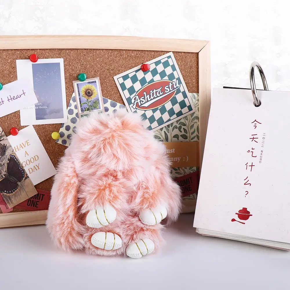 

Пушистый брелок-кролик из искусственного меха, подвеска для автомобиля, сумки, ключей, украшение, брелок-кролик