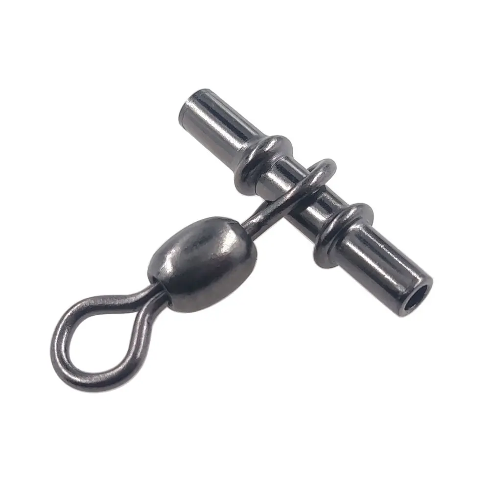 20/100pcs/lot Swivel Sleeves 3-way Fishing Swivels Crane Swivel Cross Line Fishing Connetor Saltwater Terminal Tackle