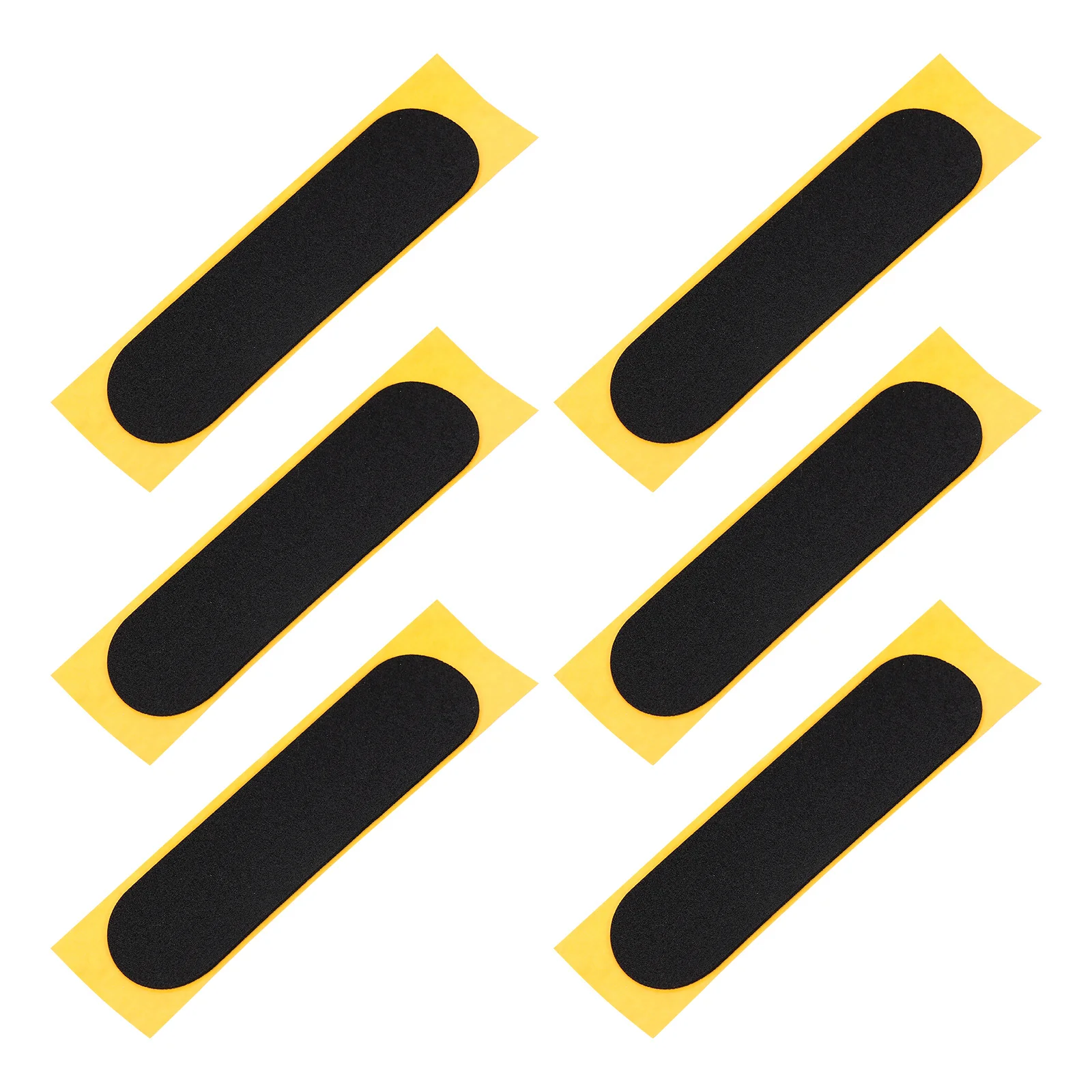 6 stuks toets antislip schuim grip tape zwarte zelfklevende skateboard vervangende sticker vinger skateboard accessoires