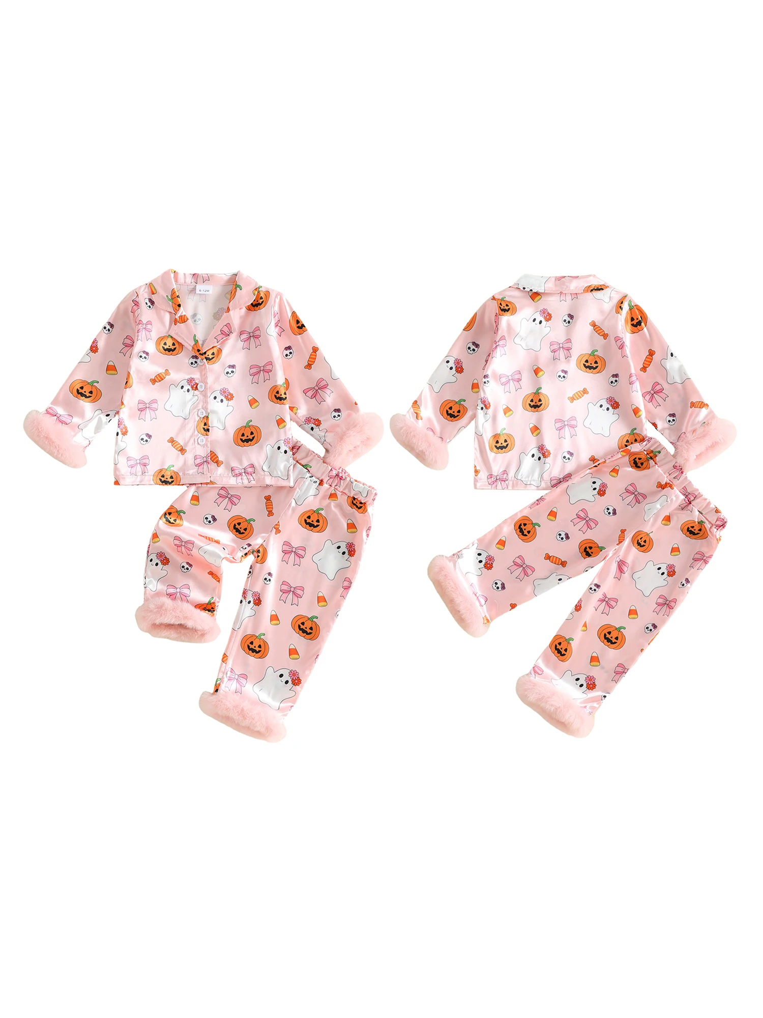 

Boys Halloween Pajamas Set with Spooky Bat Print and Cozy Fleece Lined Tops and Pants Sleepwear for Kids