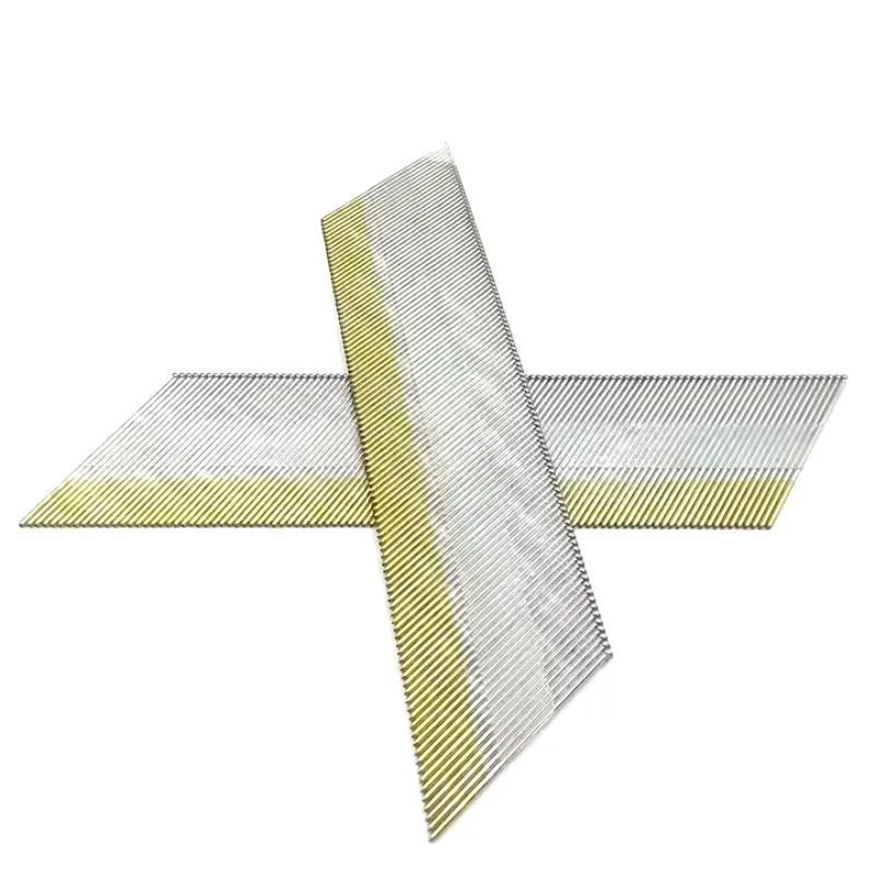 Collated Da Angled Brad Nails 15ga 34 Degree Galvanized DA Finish Nails for Trim Floor Strips Wooden 600-Pack