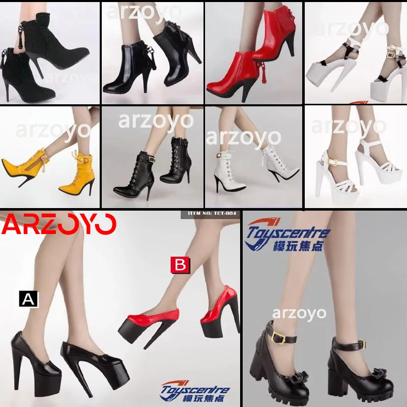 IN STOCK Toyscentre TCT-029 TCT-020 1/6 Female High Heels Boots Hollow Shoes Model TCT-003 4 5 6 7 8 9Fit 12'' Soldier Body