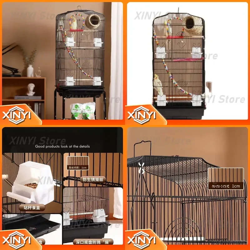 Large Outdoor Bird Cage Stand for Parrots Canaries and Budgies Habitat Decor Accessories for Birds Cage Furniture YN50BC