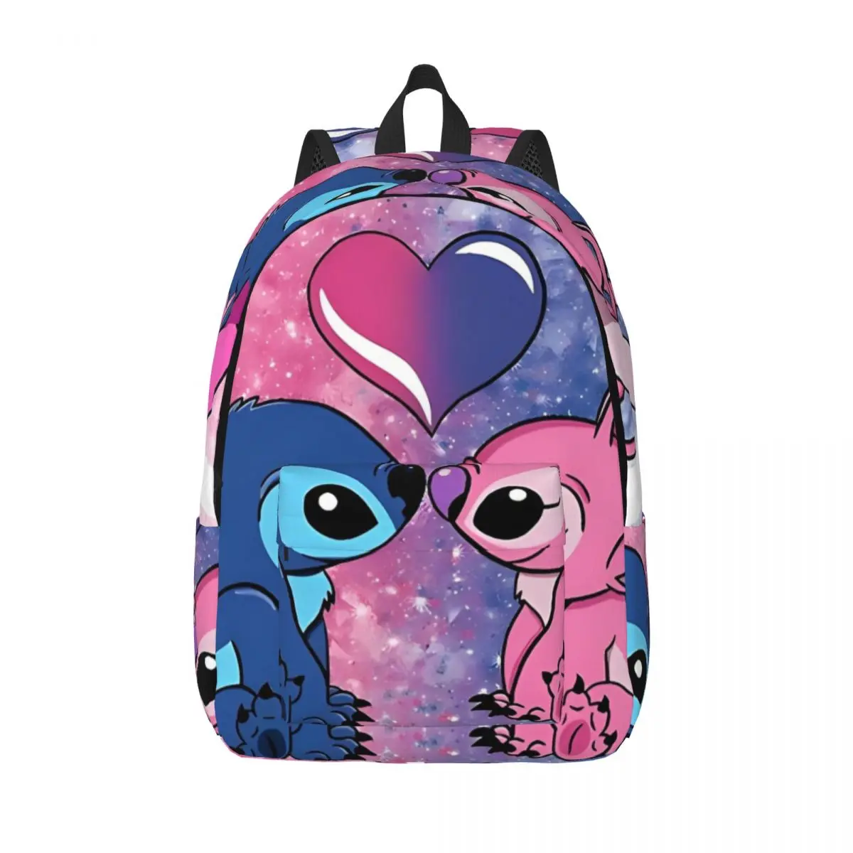 Stitch And Angel Rucksack für Kindergarten, Grundschule, Schüler, Büchertasche, Jungen, Mädchen, Kinder, Tagesrucksack, Geschenk