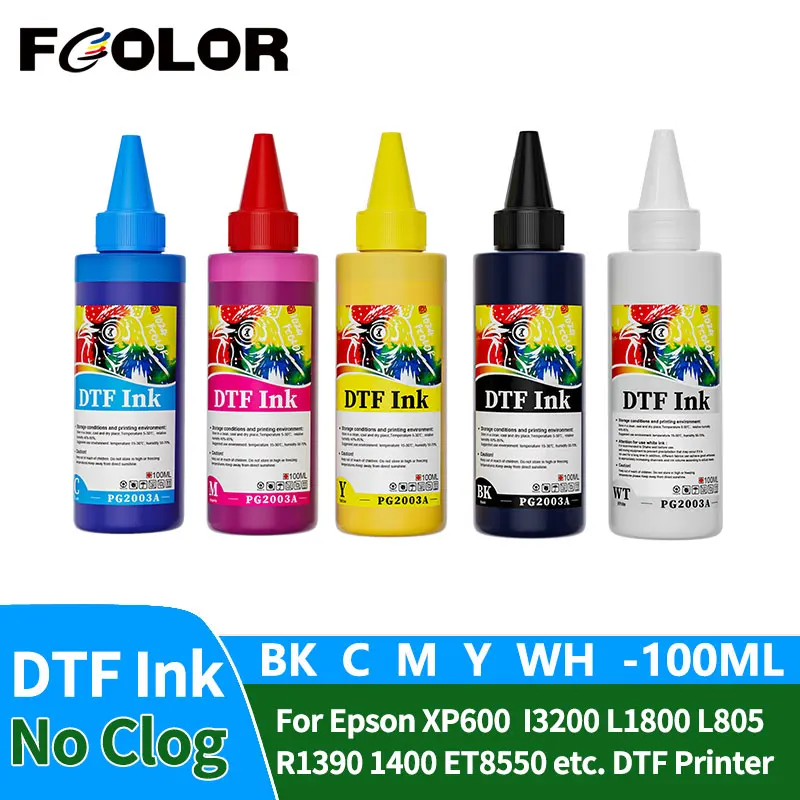 

Чернила DTF 6*100 мл для Epson L1800 L805 DX5 DX7 XP600 I3200 I4720 R1390 для трансферного принтера DTF Печатная машина DTF