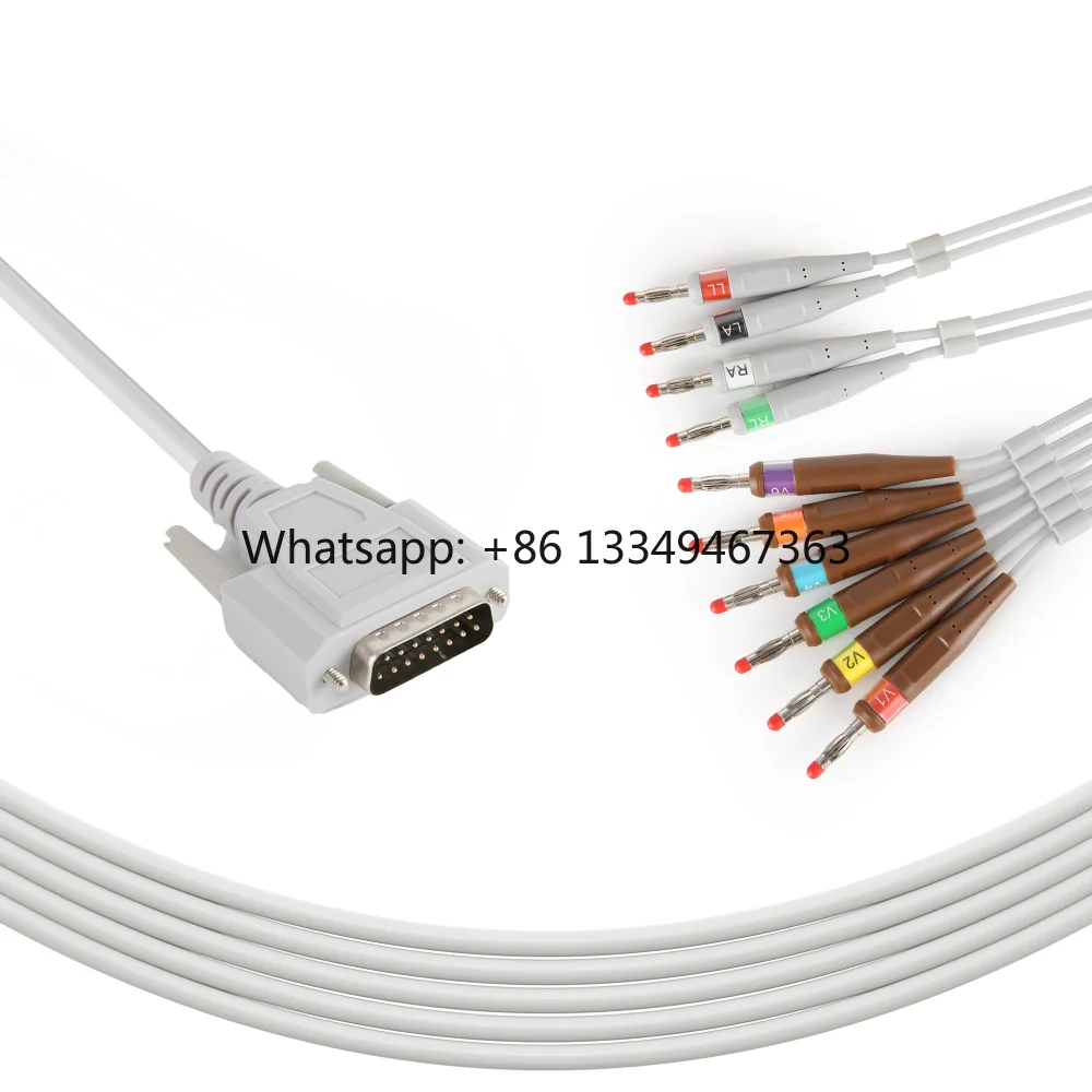 

In Stock Compatible with SE-301 cable 10 Leads banana 4.0 mm aha SE-601A one piece Hot Sale