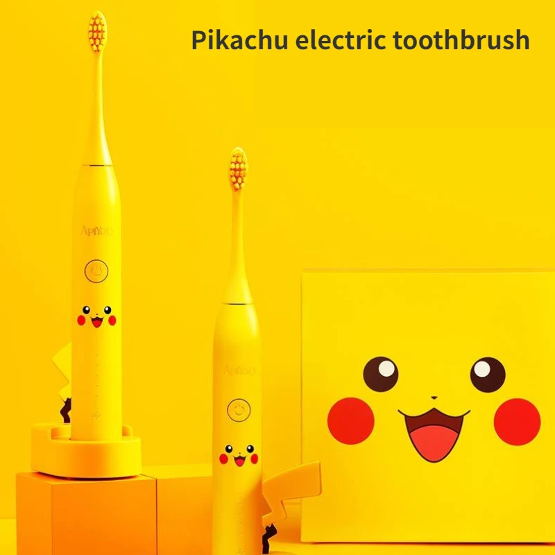 Pokemon Pikachu Spazzolino elettrico Sonic Spazzolino automatico Vibrazione Impermeabile Per adulti Bambini Uomini e donne Ricaricabile