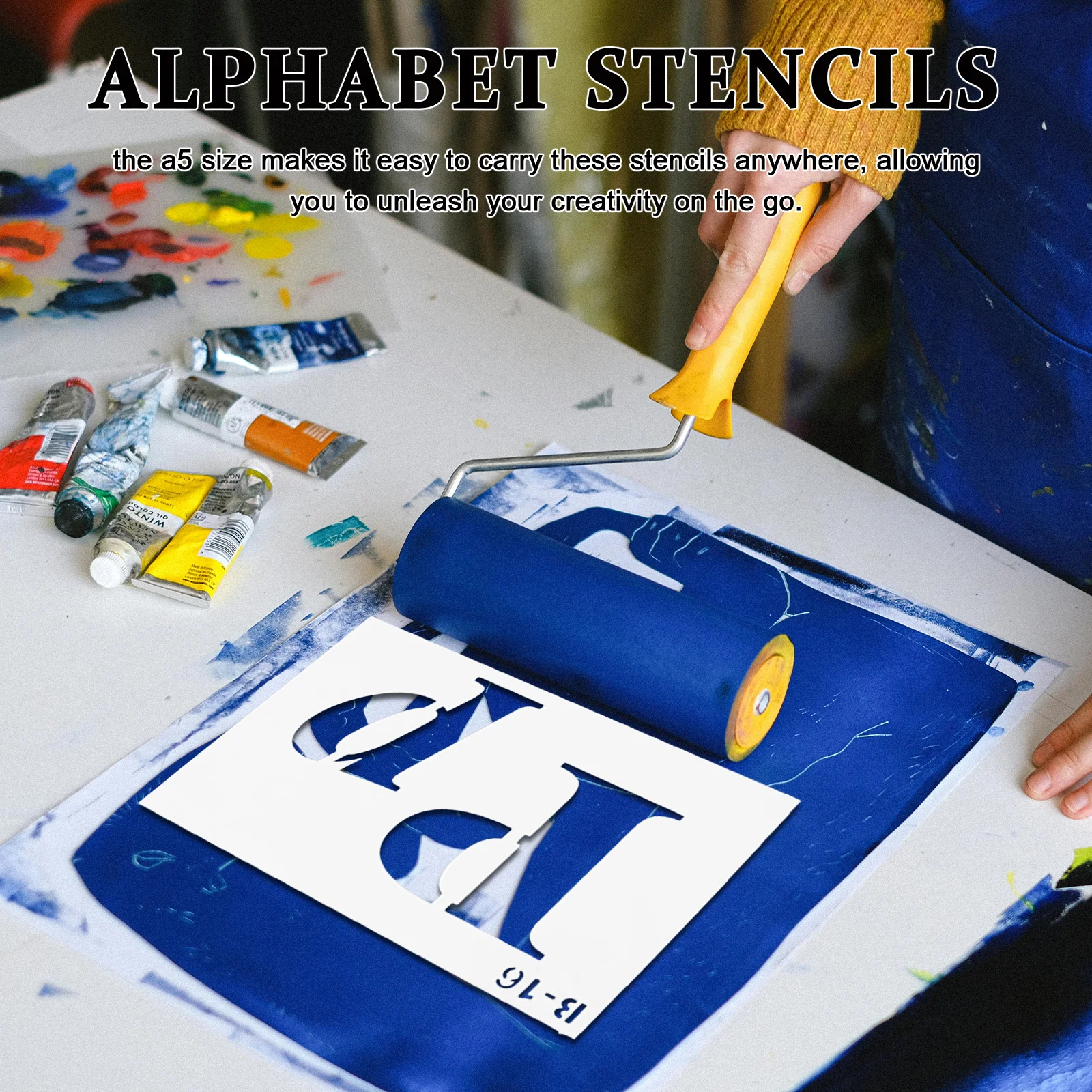 

40 Pcs Diy Scrapbook Stencils Drawings Templates Calligraphy Crafts Letter PET for Painting