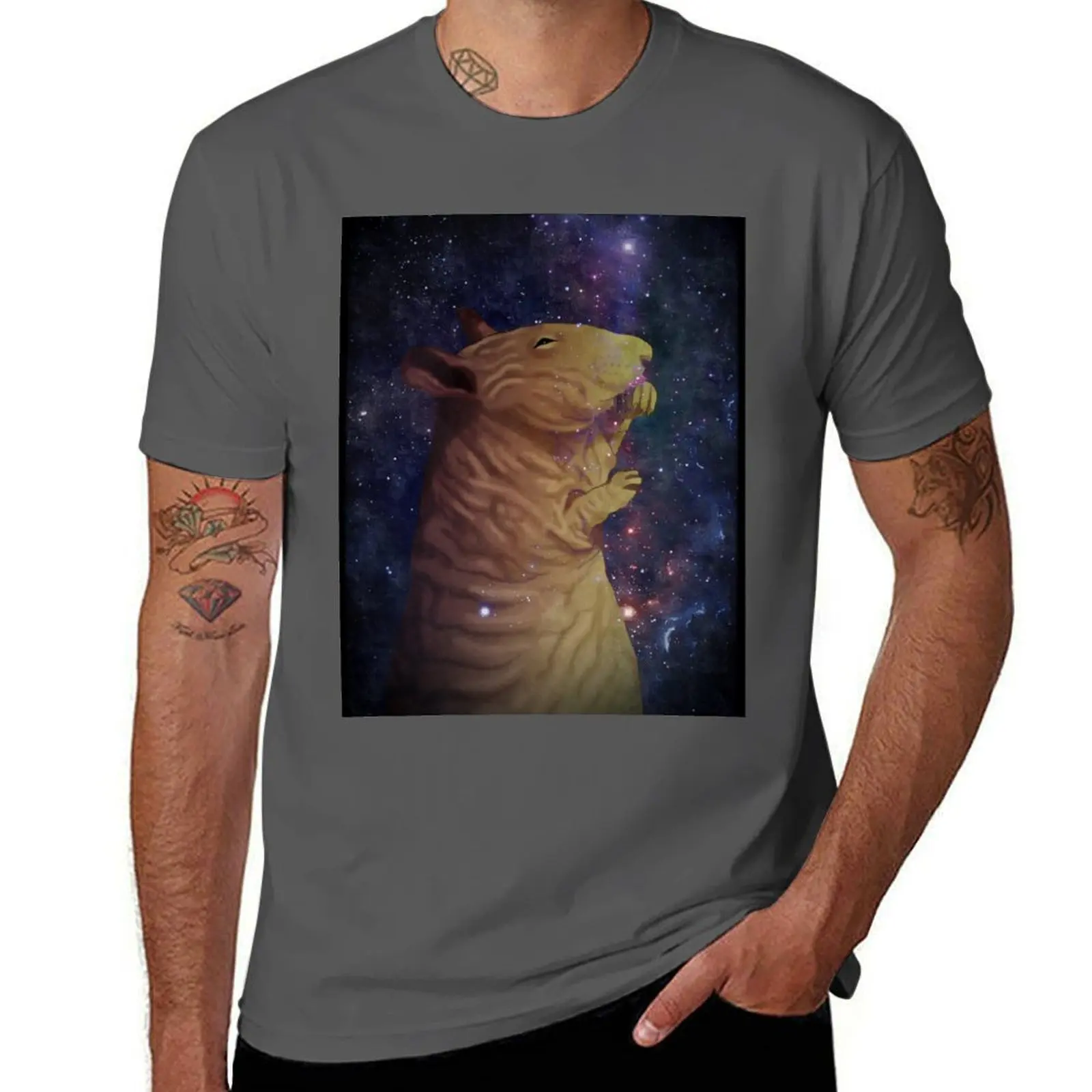 

Sleeping hairless rat T-Shirt Creative Graphic Tee Shirt