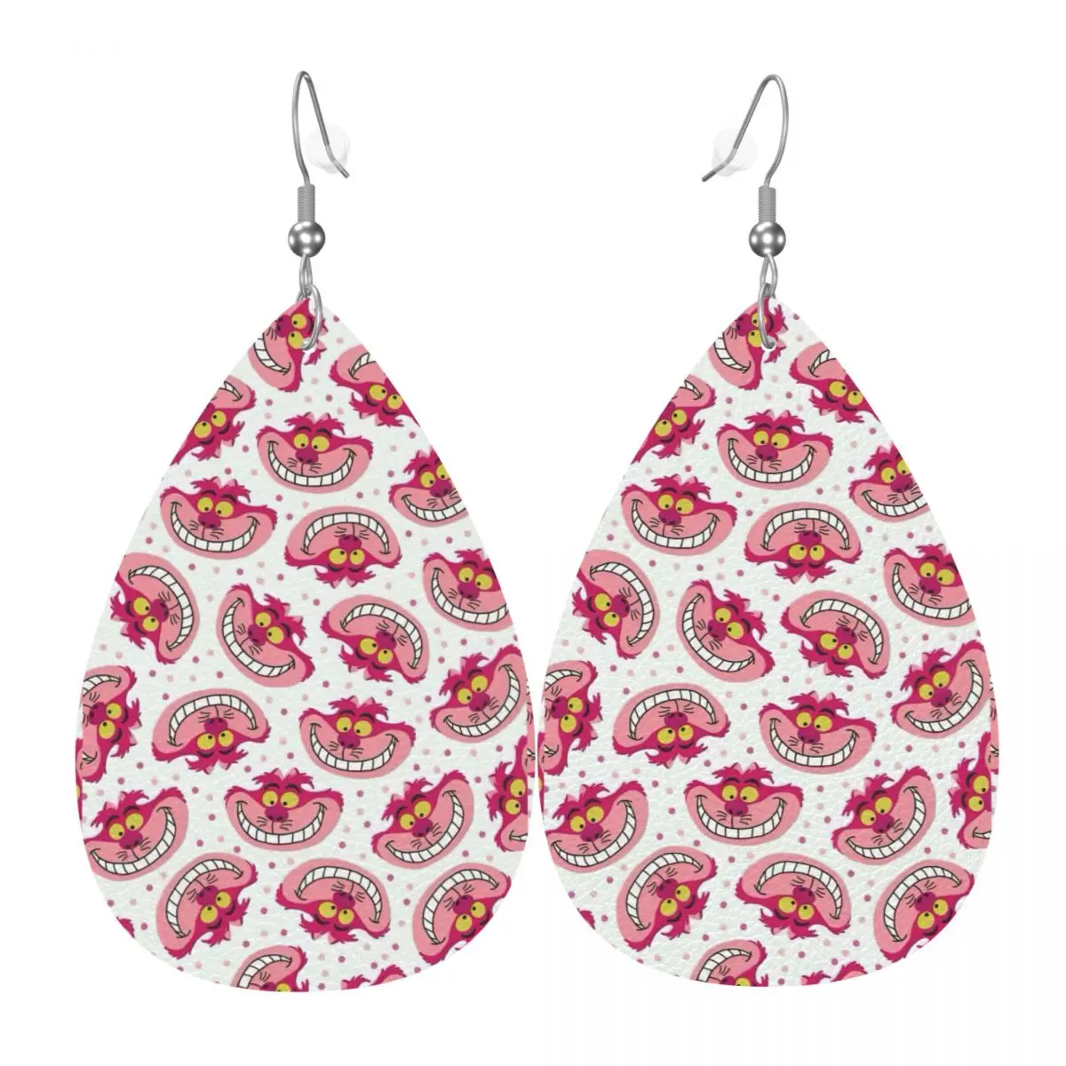 

Кожаные серьги-капли «Чеширский кот» для женщин, легкие, в стиле «Алиса в стране чудес», для вечеринок и праздников