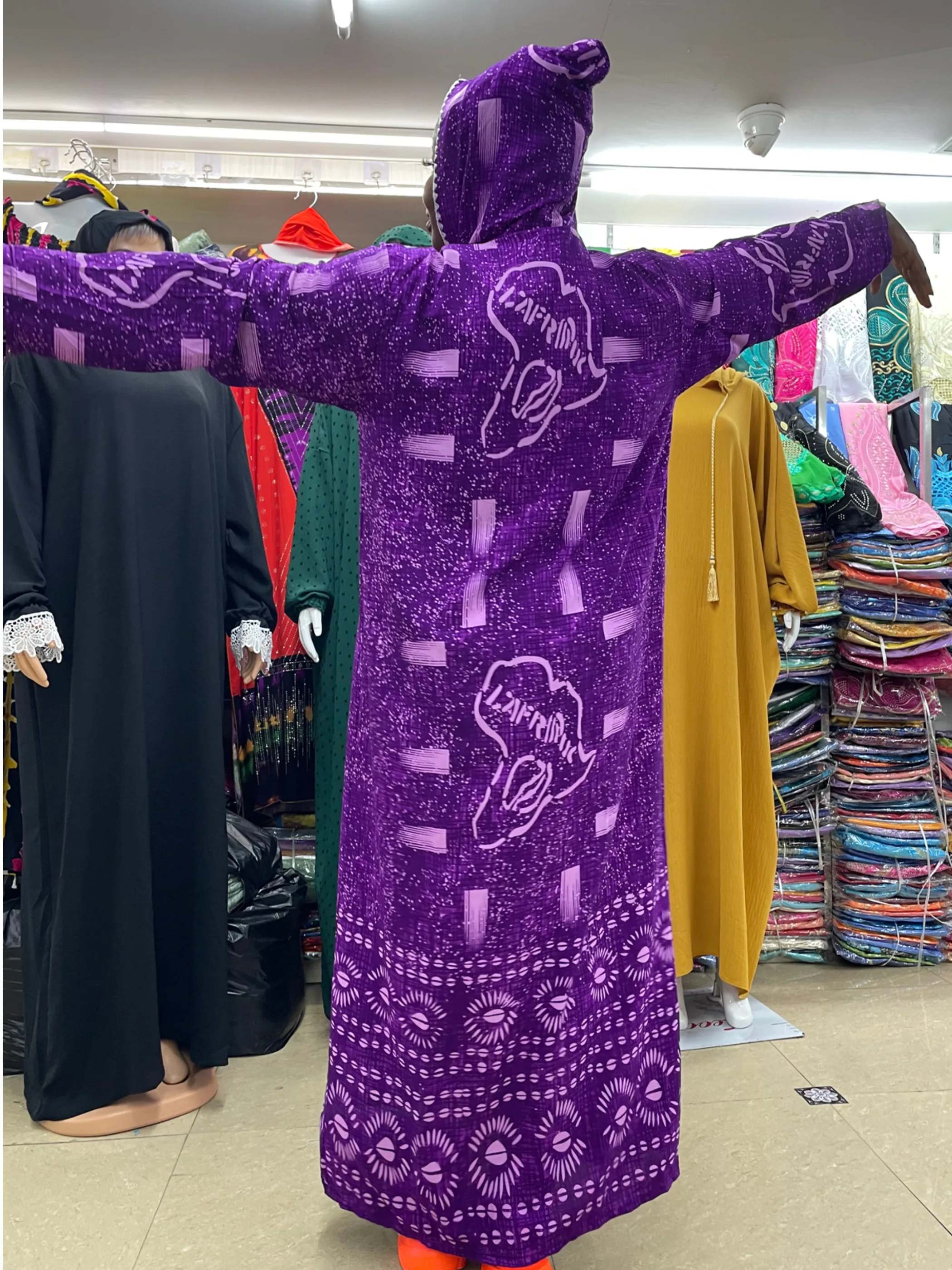 Latest Ramadan Soft Cotton Prayer Abaya Single Cap Dubai Turkey Islam Prayer Clothes Fabric Dresses Islam Women Dress Kaftan