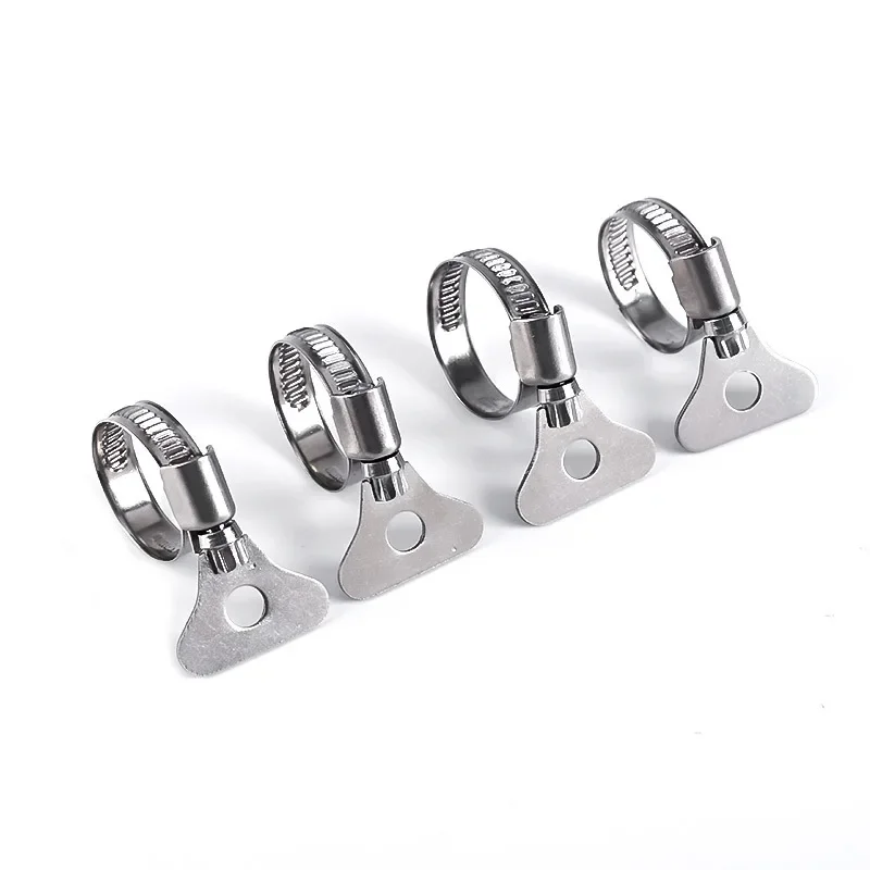 10 Stück 6–44 mm Schneckengetriebe-Schlauchschelle, verstellbare Schlüsselklemme, Schlauchklemme, Edelstahl für Wasserrohr, Automobil, mechanisch