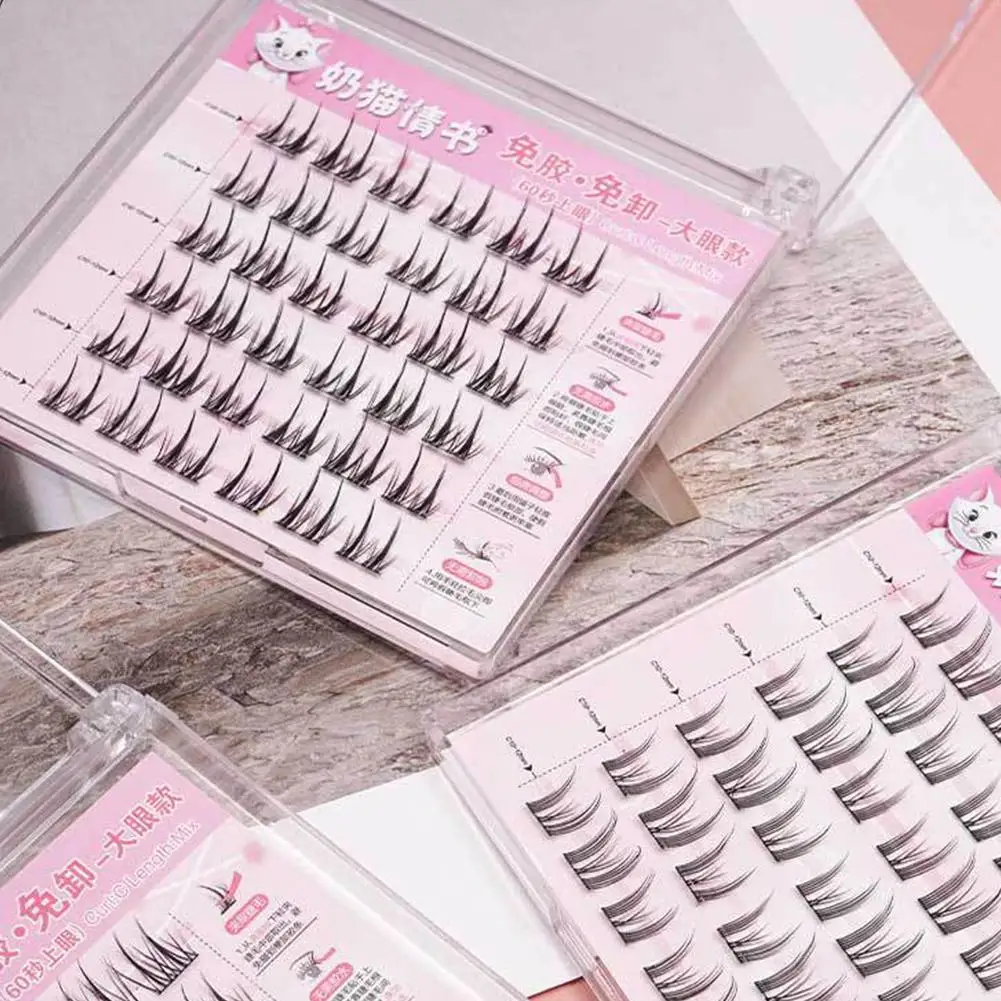 ขนตาปลอมแบบติดเอง ไม่ต้องใช้กาว ขนาดใหญ่ ใช้ซ้ำได้ สำหรับแต่งหน้า ขนตา 3 มิติ แบบนุ่มเหมือนขนมิงค์