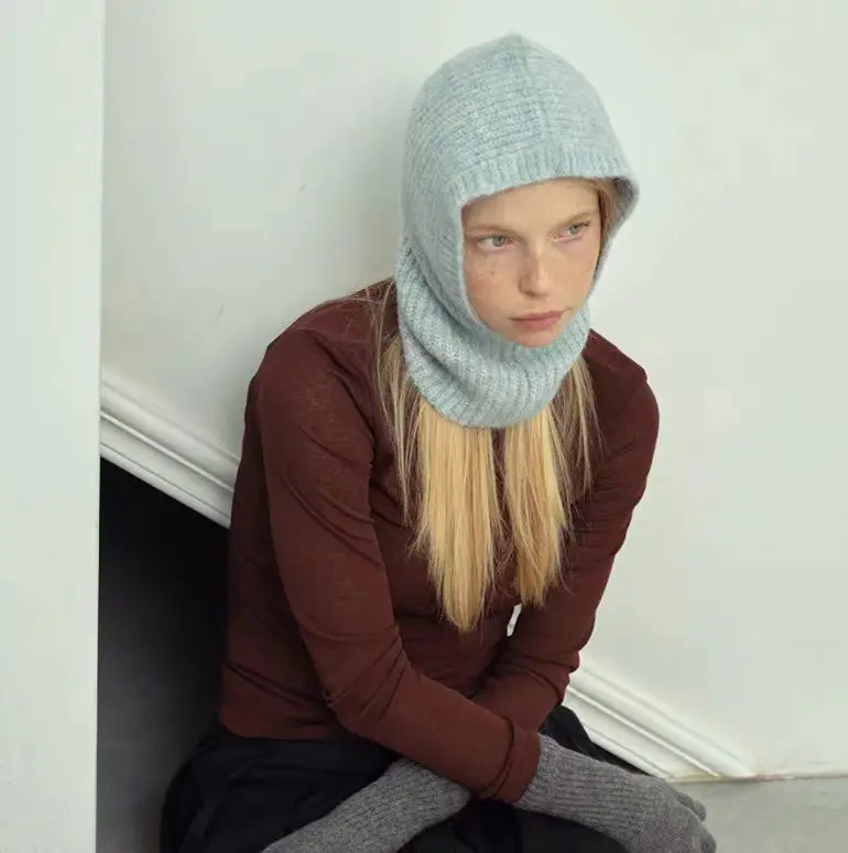 Luxury Cashmere & Alpaca Balaclava Women's Winter Face Mask & Beanie for Extreme Cold
