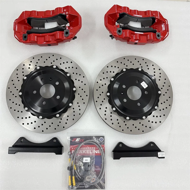 Jekit Red Brake Caliper 6 pots 355-405mm Drilled Disc For 2017 Kia optima gt
