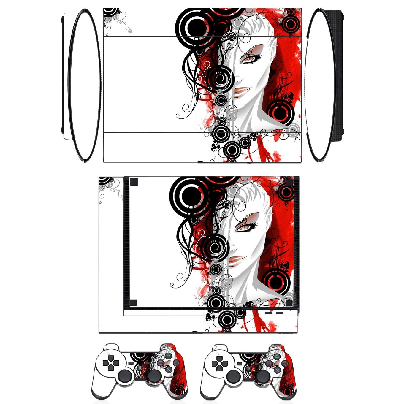 2902 Vinyl Skin Sticker Protector for Sony PS3 Super Slim and 2 Controller Skins Stickers