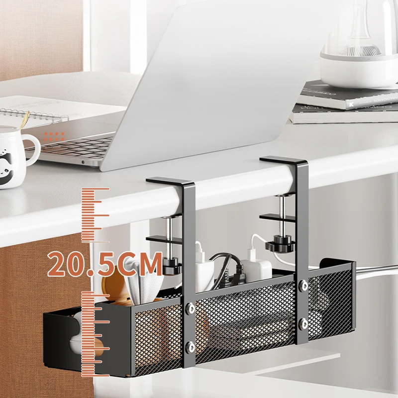 1pc Unter Schreibtisch Kabel Organizer Schlag Kostenloser Power Streifen Lagerung Rack Große-kapazität Draht Seidenpapier Halter kabel Management Rack
