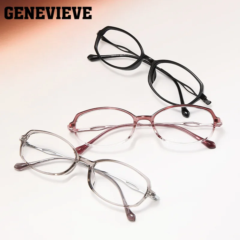 

GENEVIEVE новые простые модные женские фотохромные очки с индивидуальным дизайном и защитой от синего света, настраиваемые по рецепту 7224