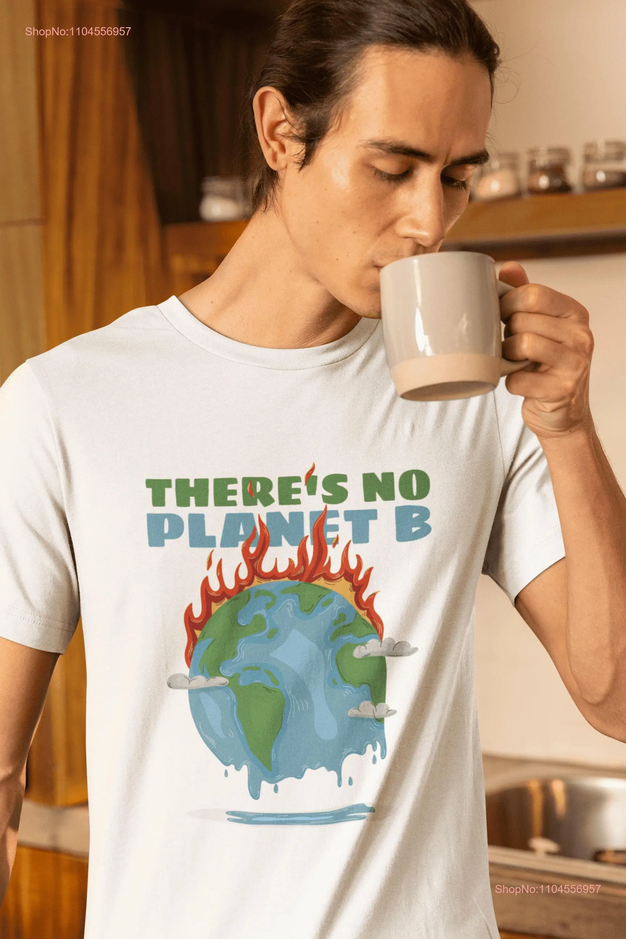 No hay planeta B camiseta Save the Earth Day Anti calentamiento Global Concientización sobre el cambio climático mangas largas o cortas