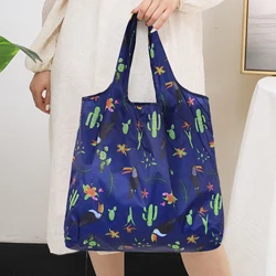 Foldable Shopping Bag Reusable Travel Grocery Bag Eco-Friendly Beach Toy Storage Bags Printing Tote Pouch Bag Package