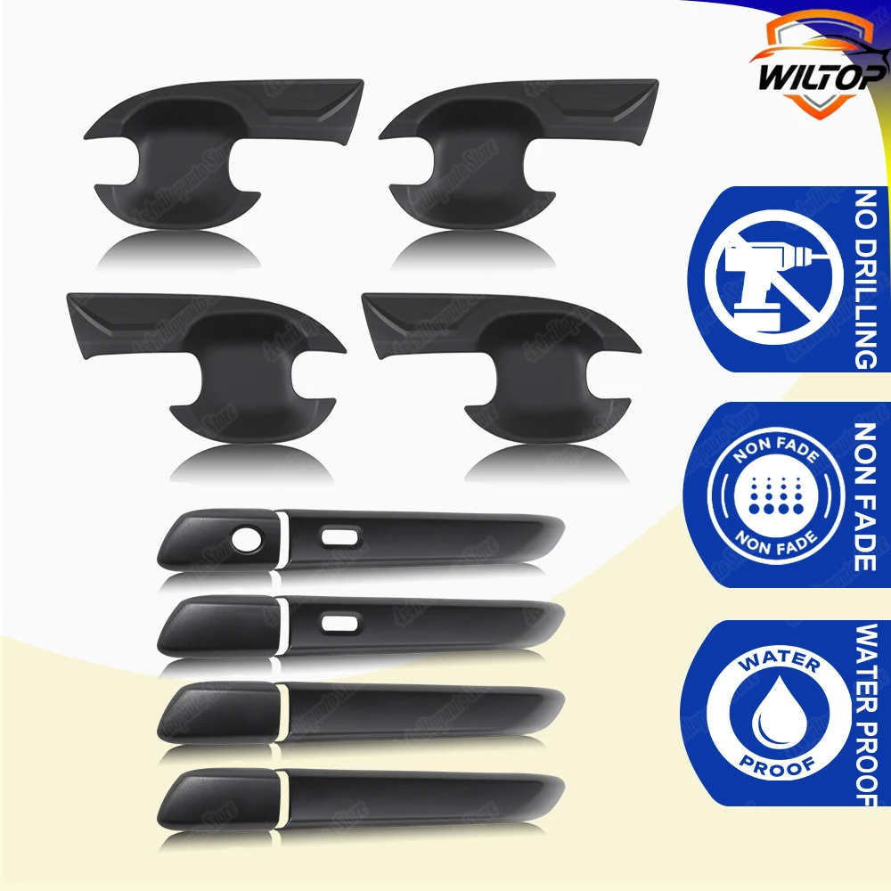 ABS Matte Black Car Door Handle Bowl Cover Trim For ISUZU D-MAX Dmax 2020-2026 Protector Handle Cover Car Exterior Accessories