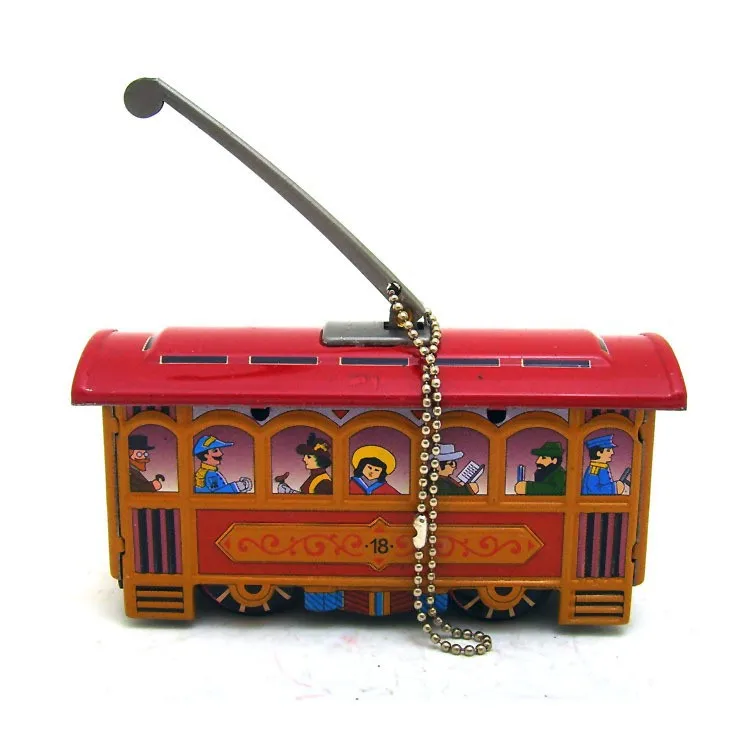 MM279 Tram Weihnachtsanhänger, nostalgische Weihnachten, kreative Geschenke, Weißblech, Spielzeug, Blechhandwerk