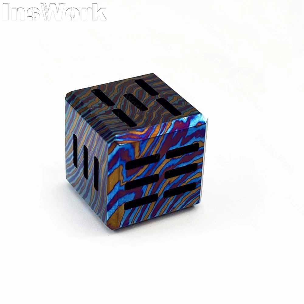 Dados EDC de Damasco de titânio cor brinquedos de mesa brinquedo para alívio do estresse