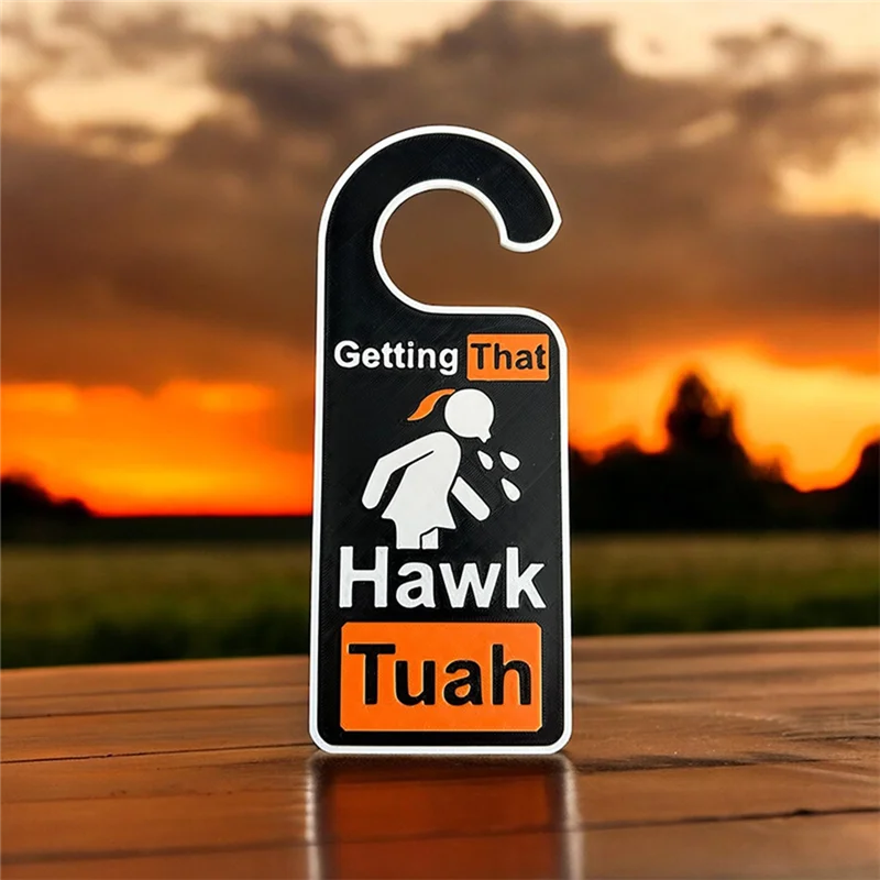 Funny Door Knob Hanger Acrylic Interesting Door Handle Hook Spoof Spit Acrylic Door Hangers Decoration-AT64