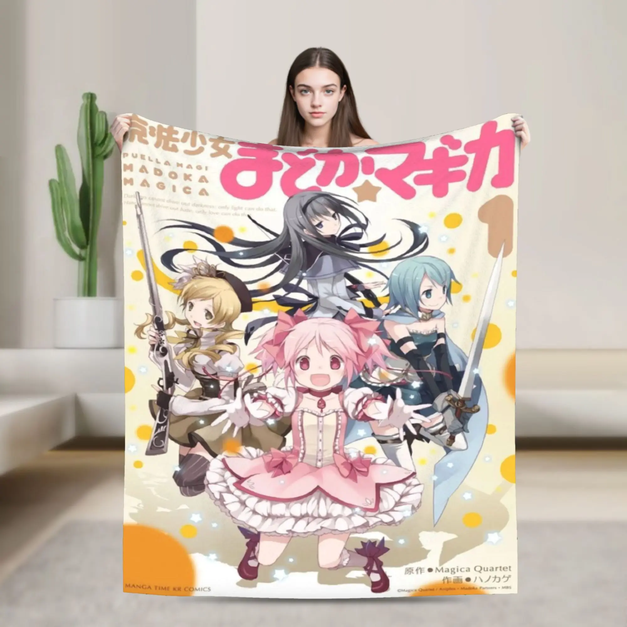Puella Magi Madoka Magica Anime Blanket Ultra-Soft Velvet Comfortable Gifts  Throw Blankets Bedspread