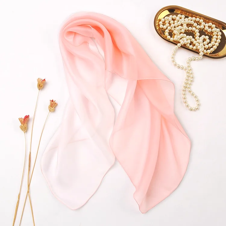 100% шелковый носовой платок, шарф для женщин, осенний розовый градиентный шарф, женская сумка, аксессуары, повязка для волос из чистого шелка, платок 100% шелковый носовой платок, шарф для женщин, осенний розовый градиентный шарф, женская сумка, аксессуары, повязка для волос из чистого шелка, платок