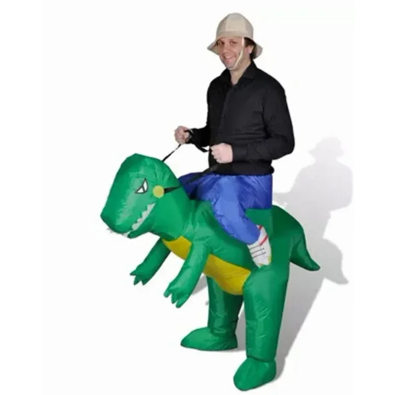 نفخ زي بذلة ديناصور الملابس هالوين مضحك ازياء الحيوان تأثيري MN1