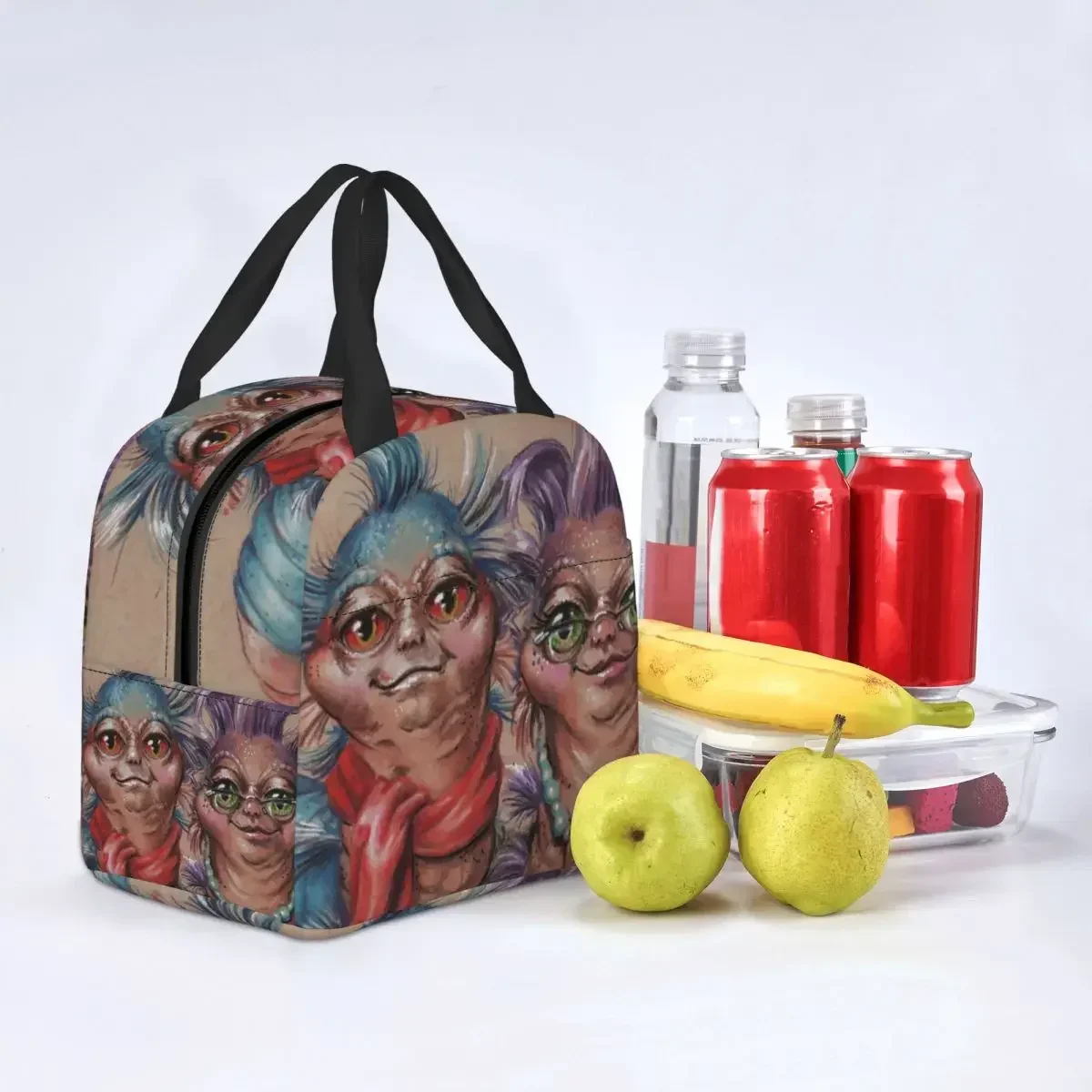 Labyrinth Worm Insulated Lunch Bag for Outdoor Picnic Musical Adventure Movie Leakproof Cooler Thermal Lunch Box Women Kids