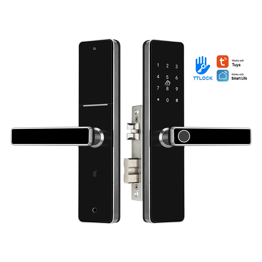 Wooden Door Stainless Steel Bluetooth Smart Lock Cloud Wood Doors Multi Point Door Lock Tuya Smart TTLock