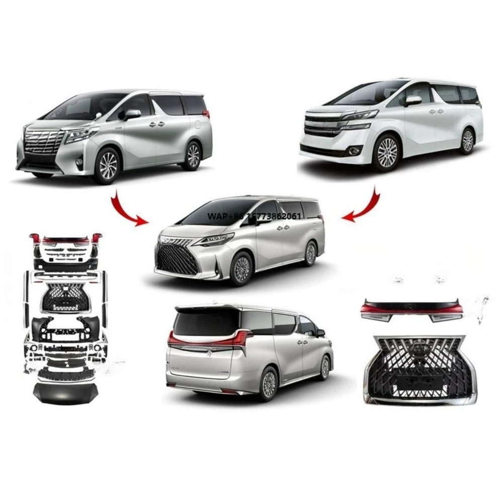 Car Modified Body Kits Bodykit for Vellfire 2015-2020  Upgrade to LX LM Style Body Kit Bumper Guard