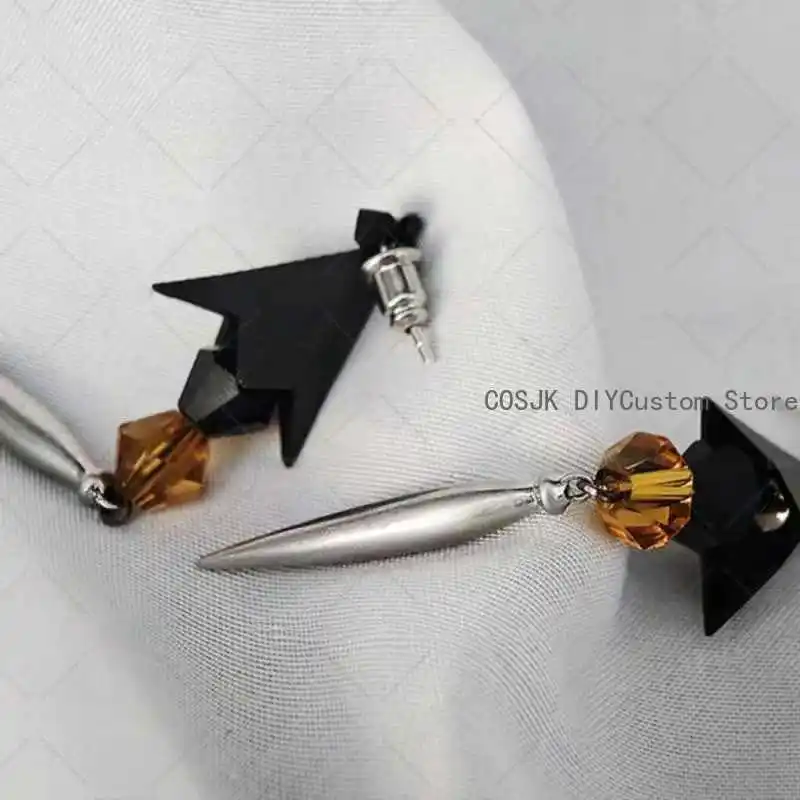 Game Genshin Impact Zhongli Cosplay Fashion Ear Studs Pendant Ear Clips Earrings Clothing Accessories Props Gifts - view 3