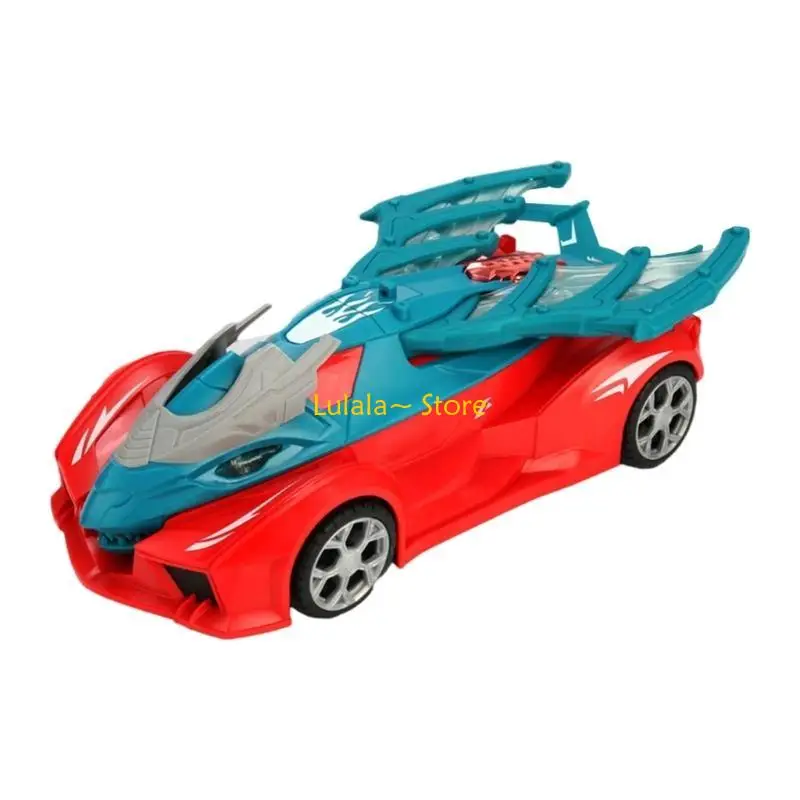 لعبة سيارة الزاحف المجنح Y4QA LED مع ضوء ملون، عجلة عالمية، لعبة مركبة كهربية للأطفال، لعبة تعلم الزحف