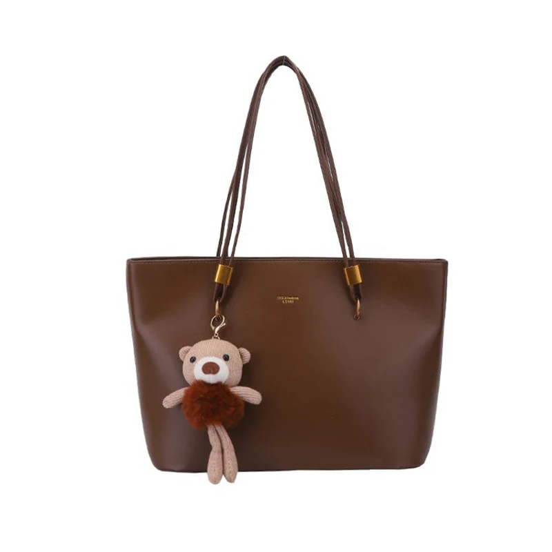 سعة كبيرة خمر الحد الأدنى حقيبة حمل نسائية بولي الملمس الملمس تنوعا حقيبة كتف واحدة للنزهات والتنقل #6