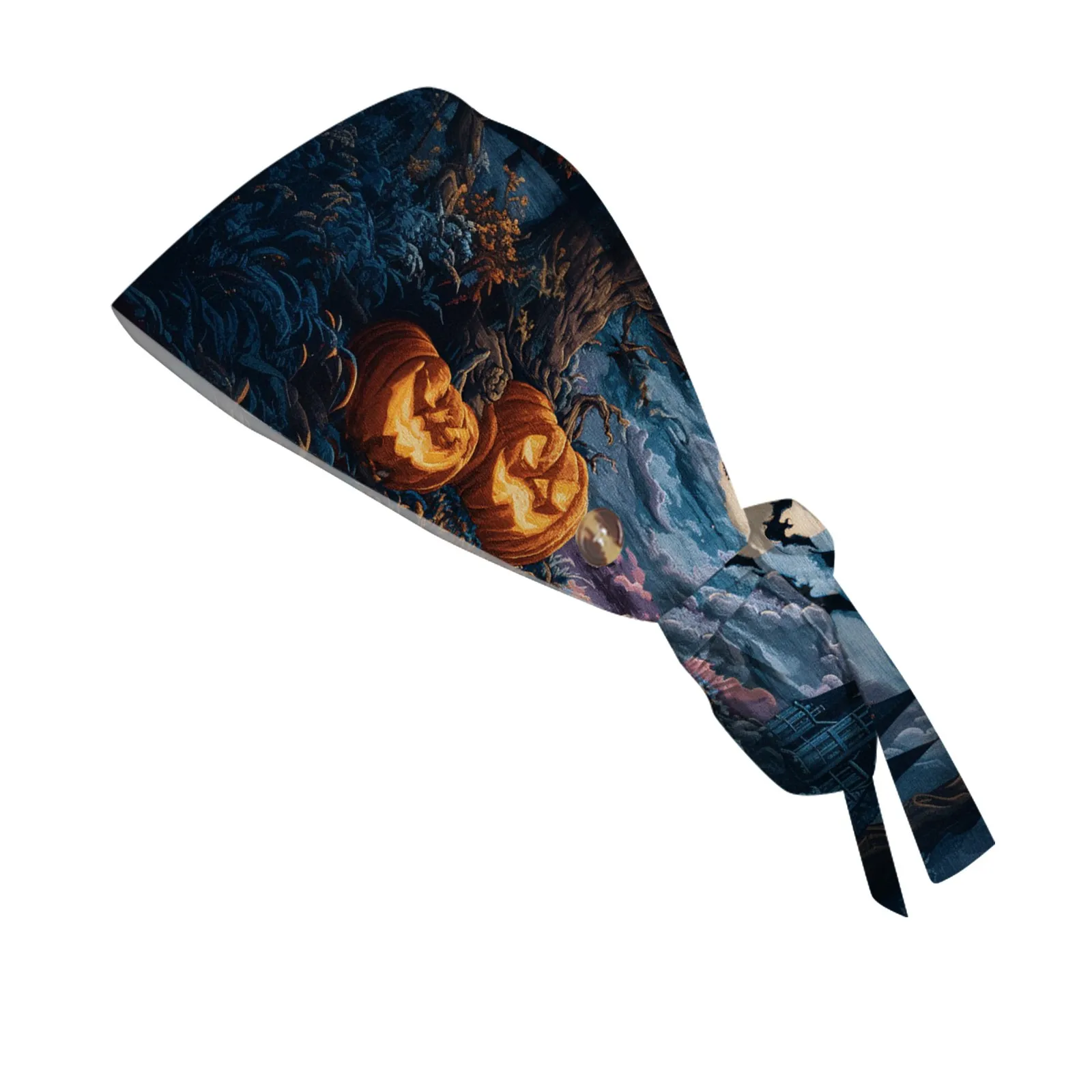 Czapki chirurgiczne Baotou z nadrukiem na Halloween Apteka Szpital dla zwierząt Kobiety Lekarka Czapka do operacji Czapka pielęgniarska Lekarska Klamra Akcesoria medyczne