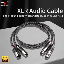YYAUDIO Hifi XLR Cable Audio Cable Xlr Cable Male To Female Wire Signal Line Cables core Pure Copper For Microphone Mixer