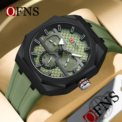OFNS Top of the line 8023 New Quartz Watch Men's High Quality Stainless Steel Watch Waterproof Timing Men's Quartz Watch 2025