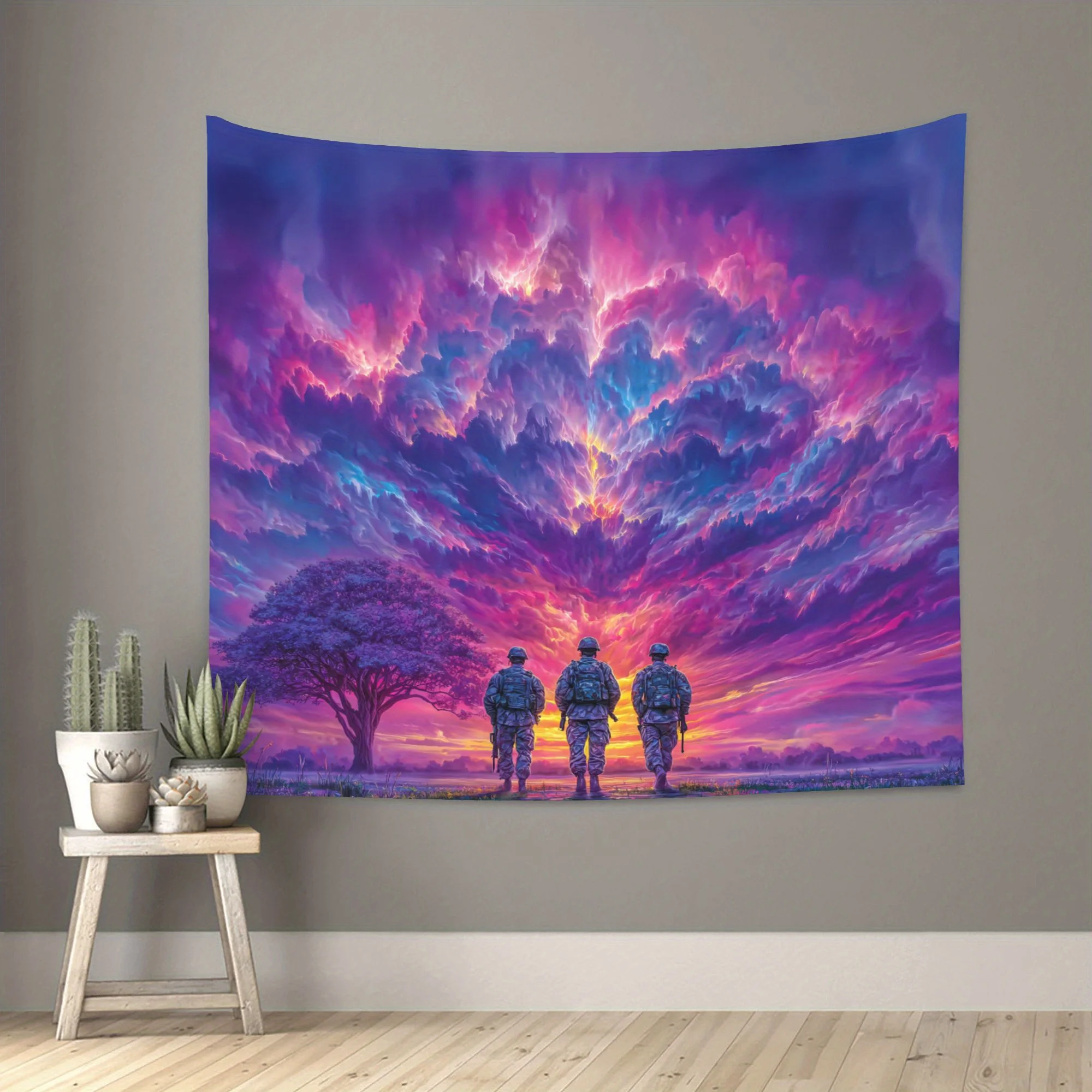 1pc Large Horizontal Medieval Fantasy Castle Tapestry - Light-Blocking Wear-Resistant Polyester Fabric Wall Hanging with Medieva
