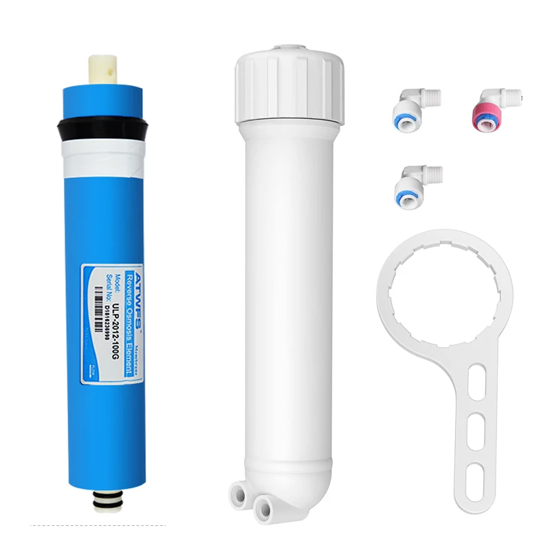 100 GPD RO Membrane, with Housing, Replacement for Drinking RO Water Filter, Wrench,1/4\