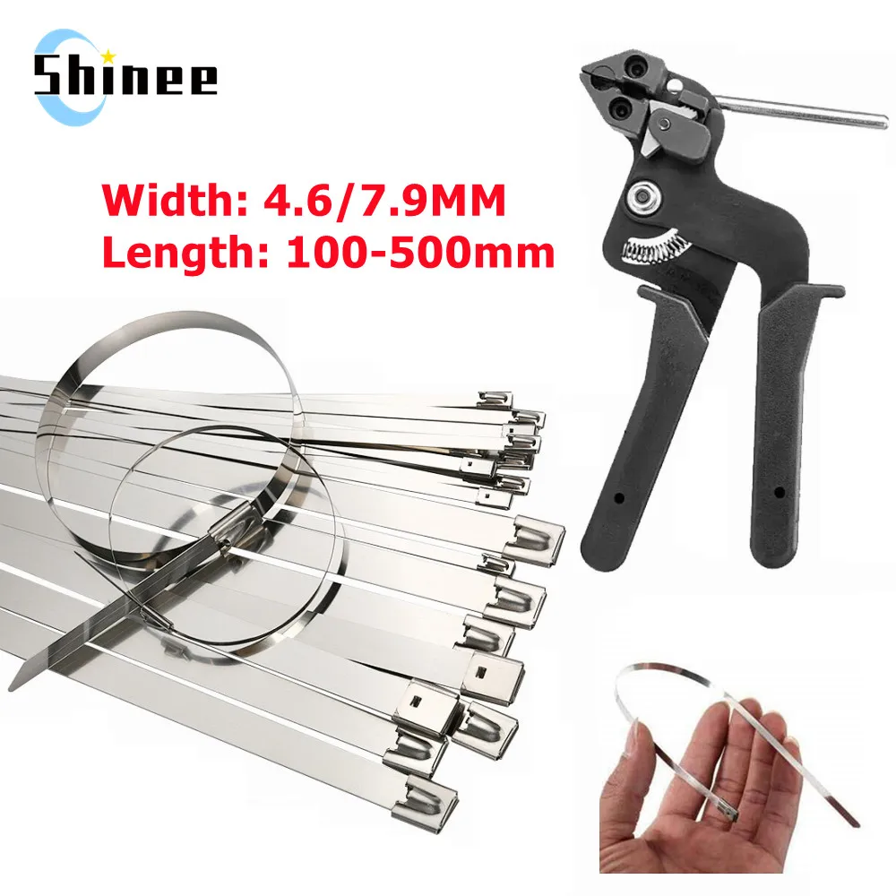 Cable Ties Plier Hand Stainless Steel Tie Self-Locking Fastening Strap High Quality Cutting Tool Automatic Zip Cutter Tension