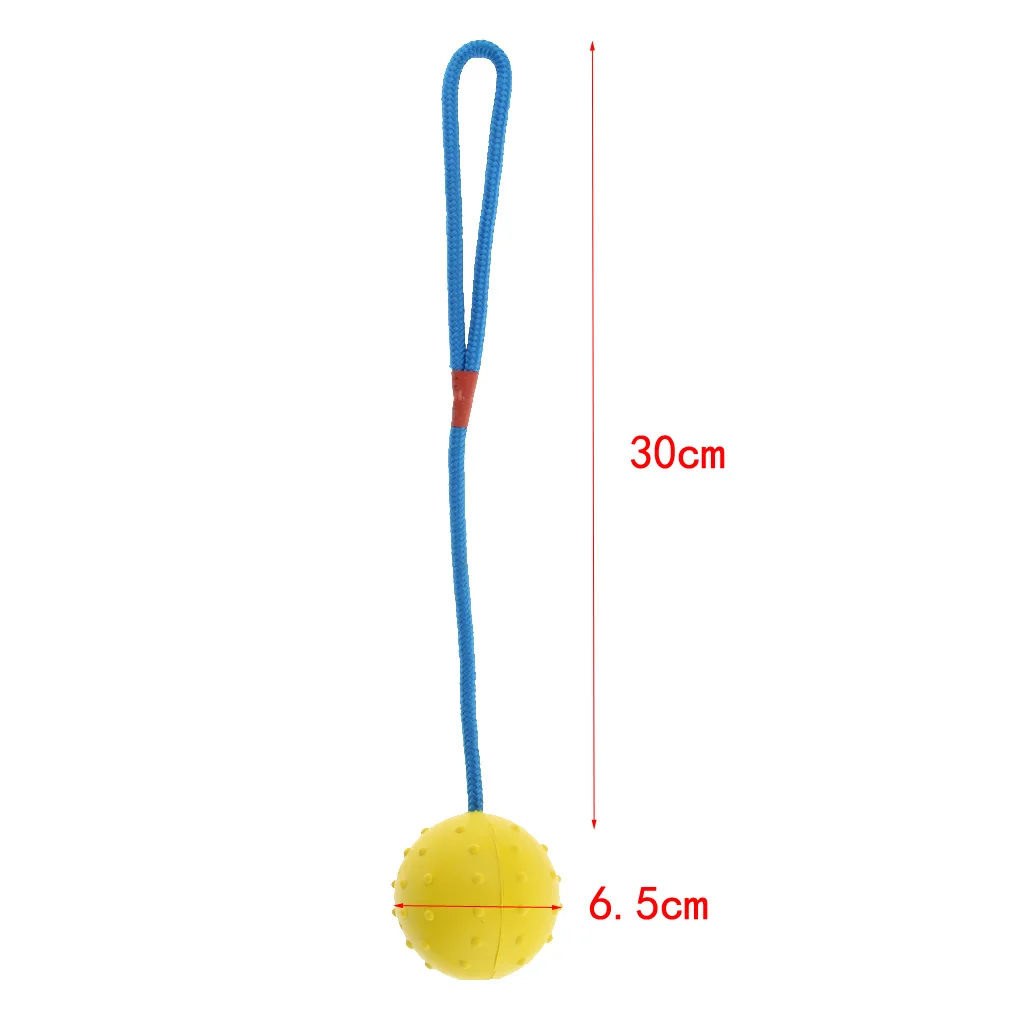 Ball playing ball natural rubber ball throwing ball with rope front, Ø 7cm