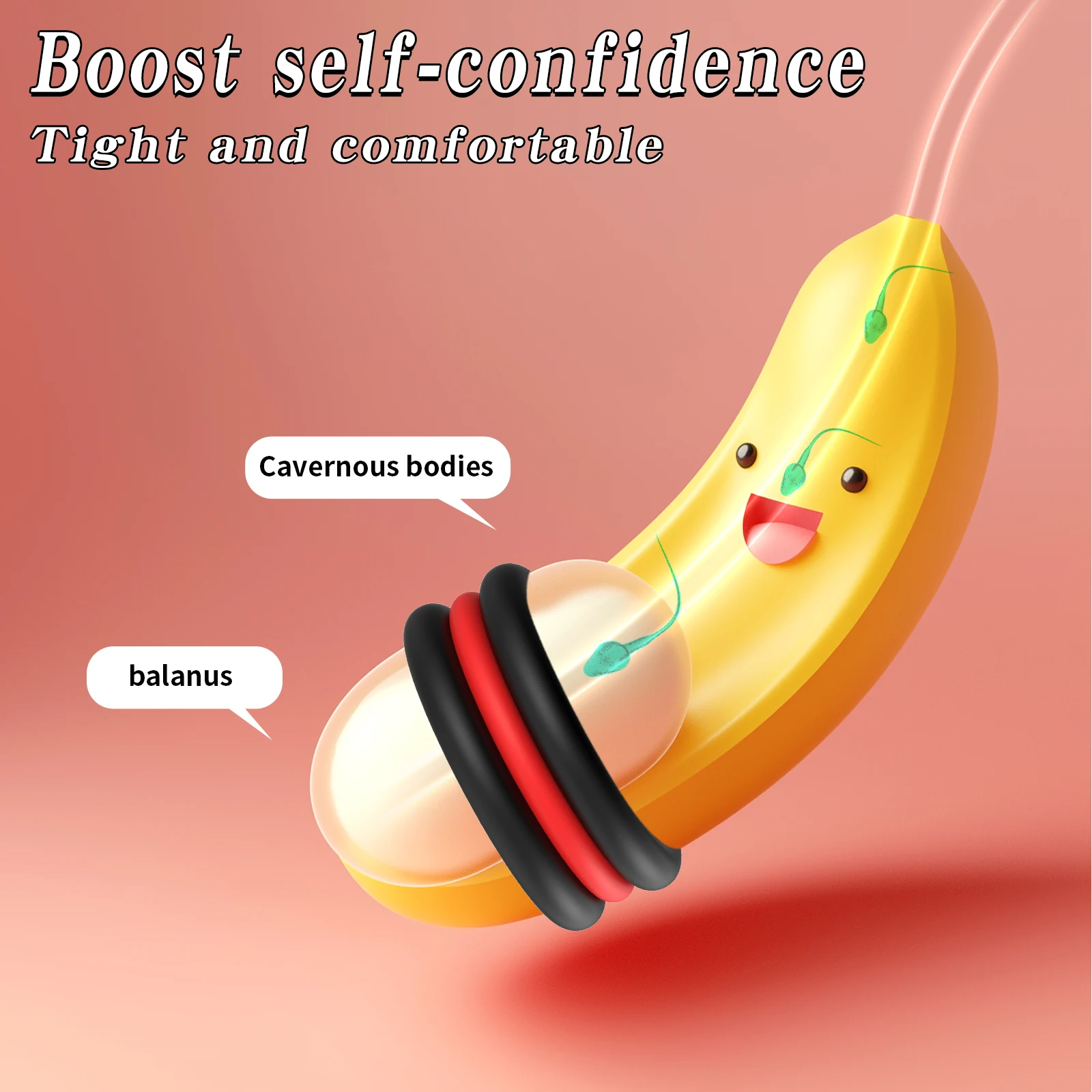 2 in 1 Penis Ring Ball Stretcher Scrotum Lock Cock Lasting Erection Extender Chastity Cock Cage For Man 18 Cock Ring Sex Toys view 3